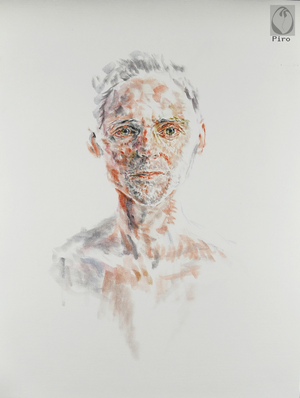 oil on paper - olio su carta di Piro